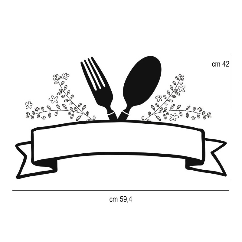 Stencil decora vetro caffetteria Securit Lavagne  in Tavola