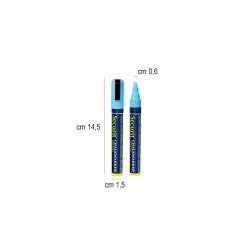 Pennarello gesso liquido blu Securit Lavagne  in Tavola