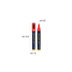 Pennarello gesso liquido rosso Securit Lavagne  in Tavola