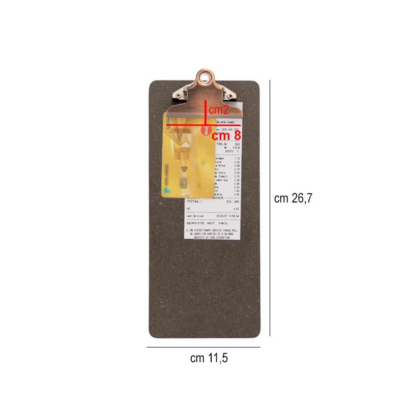 Porta comande o conto con clip Securit Lavagne  in Tavola