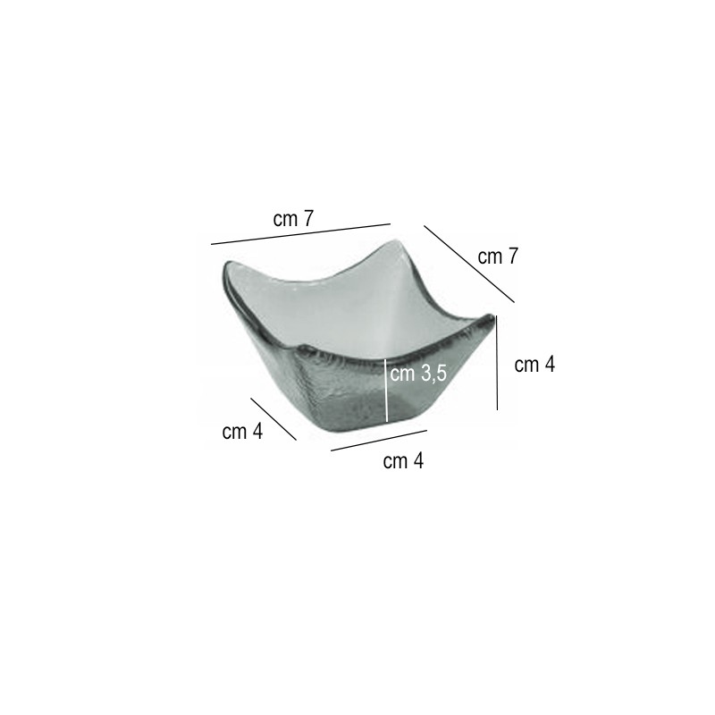 Coppetta vetro alta fumè   in Porcellane