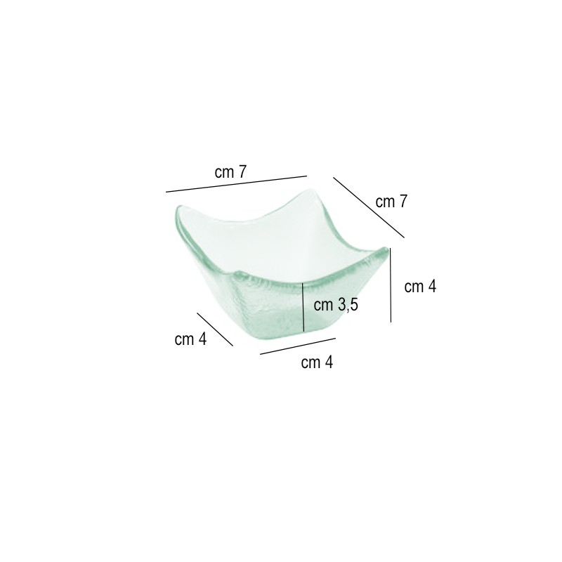 Coppetta vetro alta trasparente   in Porcellane