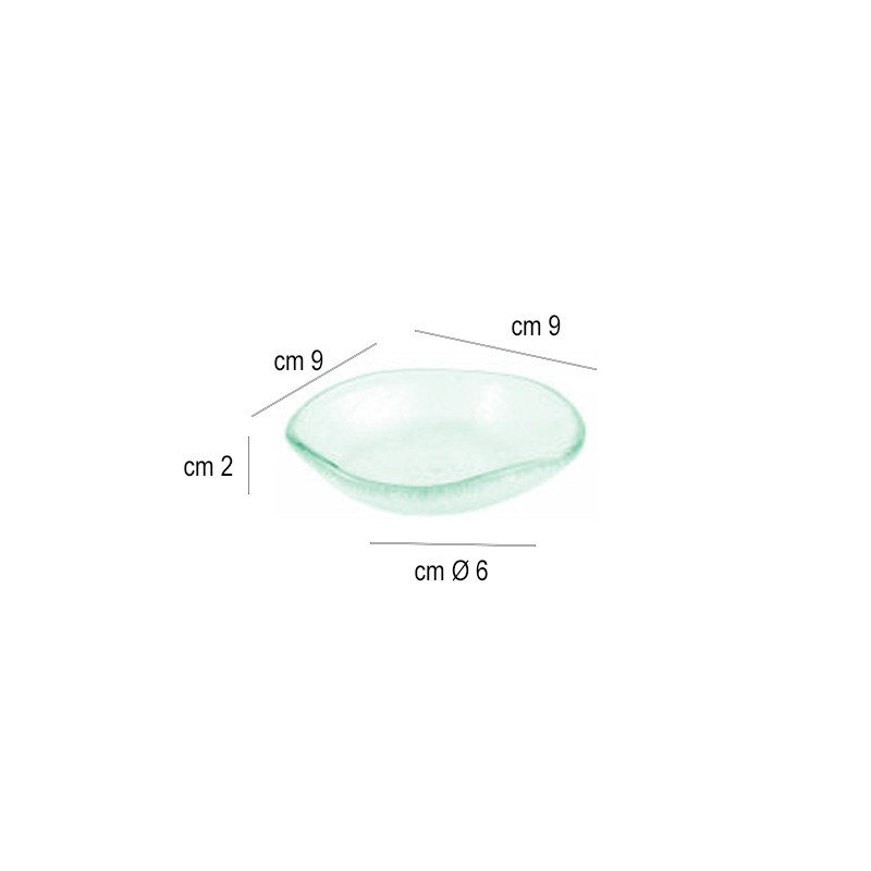 Coppetta vetro stondata trasparente   in Porcellane