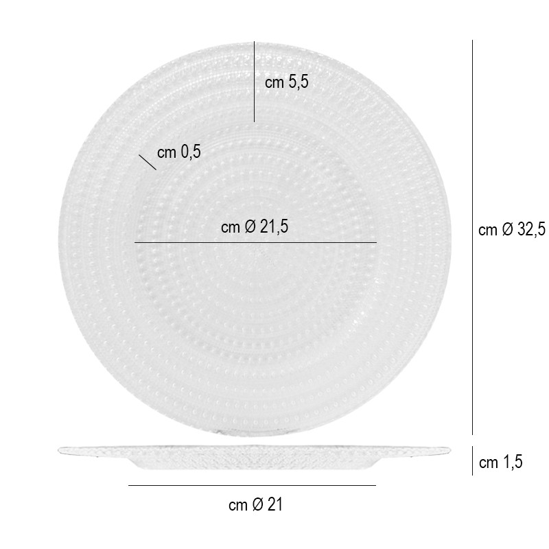 Sottopiatto vetro vintage Bauscher  in Porcellane
