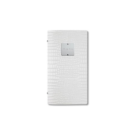 Porta menu pelle kroko bianco piccolo | Menù e lavagne | Rausa srl
