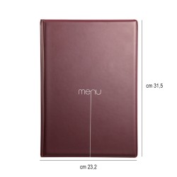Porta menù ristorante A4 bordeaux Dag Style  in Tavola