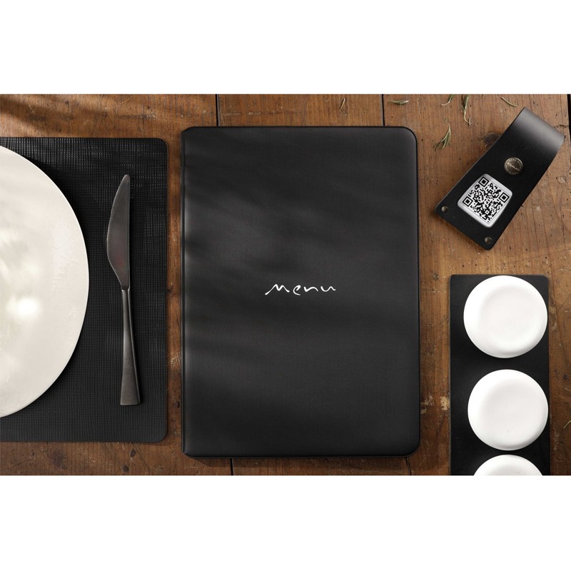 Porta menù A4 nero Dag Style  in Tavola
