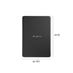 Porta menù A5 nero Dag Style  in Tavola