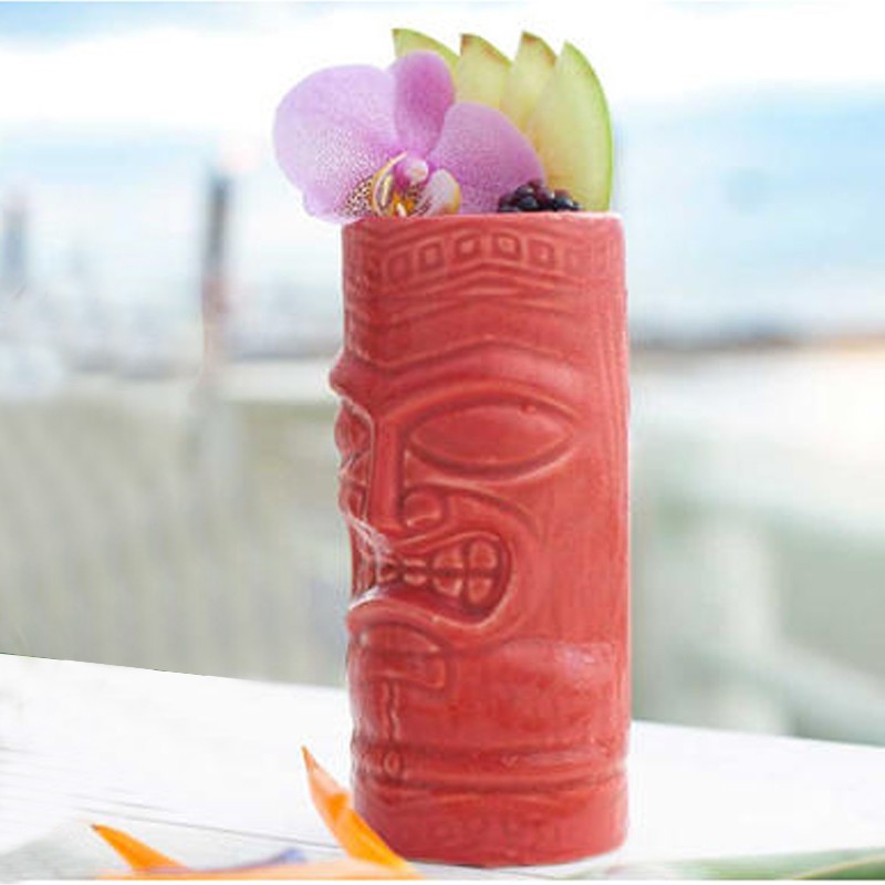 Bicchiere cooler tiki rosso   in Bicchieri