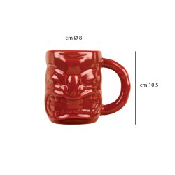 Mug tazza cocktail tiki rosso   in Bicchieri special