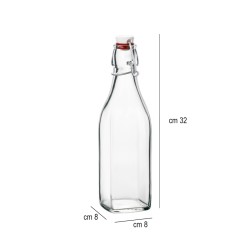 Bottiglia vetro con tappo   in Brocche e caraffe