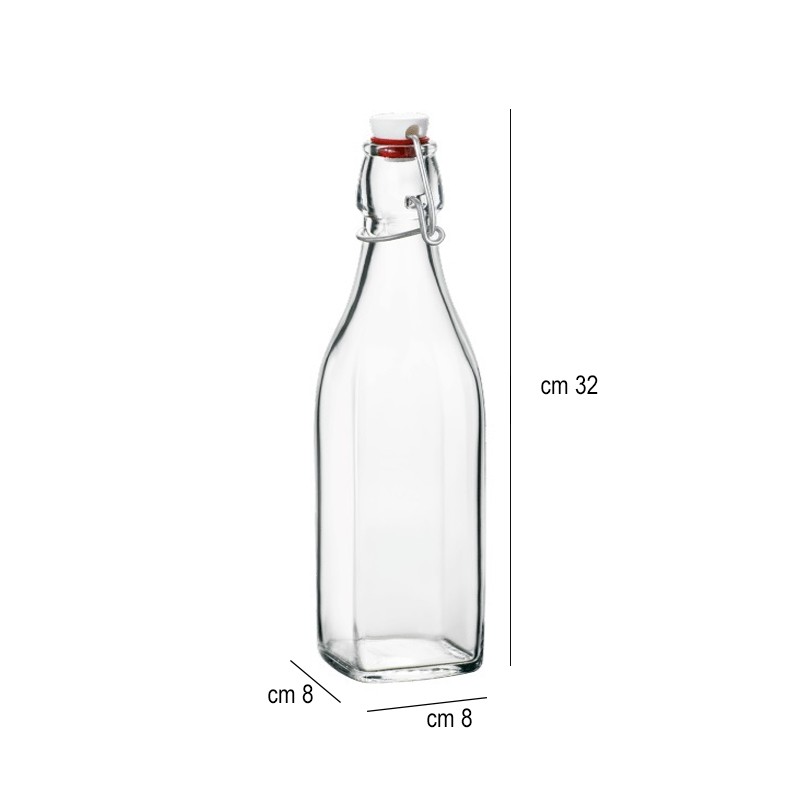 Bottiglia vetro con tappo   in Brocche e caraffe