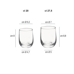 Bicchiere vetro loto   in Bicchieri