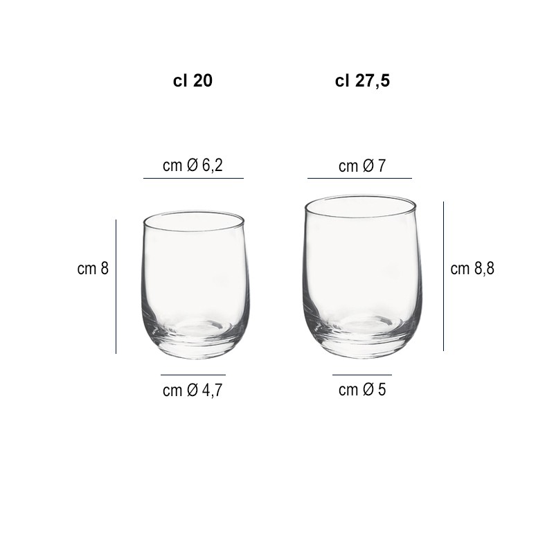 Bicchiere vetro loto   in Bicchieri