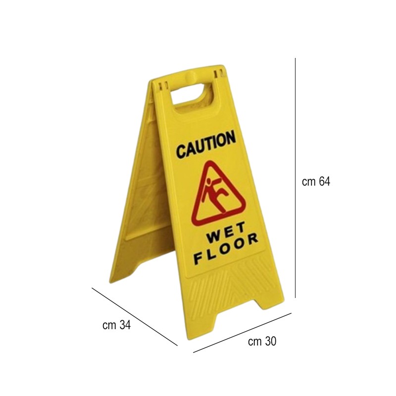 Segnale pavimento bagnato   in Attrezzature per pulizie