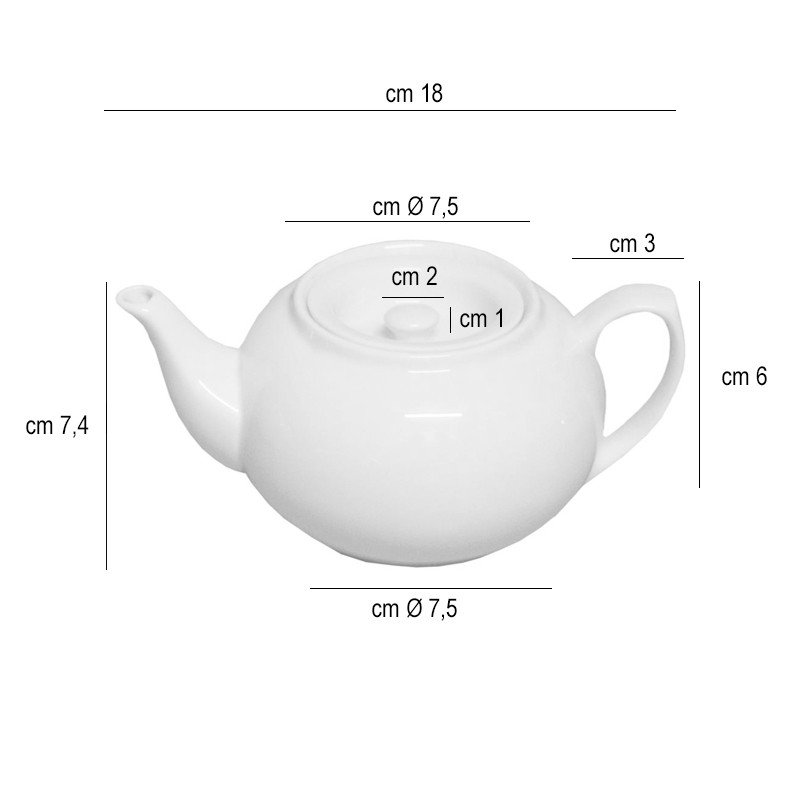 Teiera porcellana bianca   in Porcellane