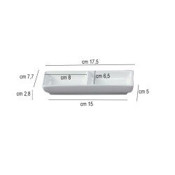 Vassoietto aperitivo scomparti   in Porcellane