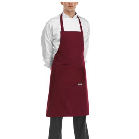 Grembiule cucina con pettorina bordeaux | Abbigliamento | Rausa