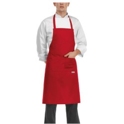 Grembiule cucina con pettorina rosso | Abbigliamento | Rausa srl