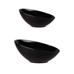 Bowl inclinata melamina nera | Contenitori buffet | Rausa srl
