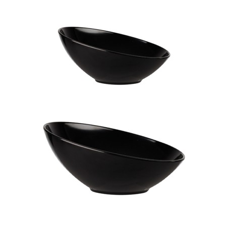 Bowl inclinata melamina nera | Contenitori buffet | Rausa srl