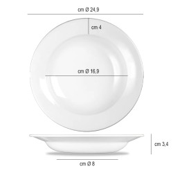 Churchill piatto fondo profile Churchill Porcellana  in Linee