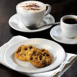 Piatto dessert churchill bamboo bianco Churchill Porcellana  in Linee