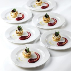 Piatto dessert churchill bamboo bianco Churchill Porcellana  in Linee