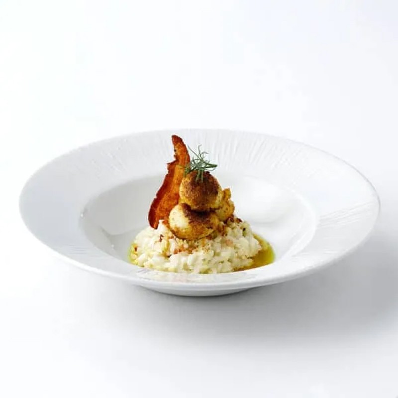 Piatto dessert churchill bamboo bianco Churchill Porcellana  in Linee