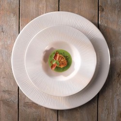 Piatto dessert churchill bamboo bianco Churchill Porcellana  in Linee