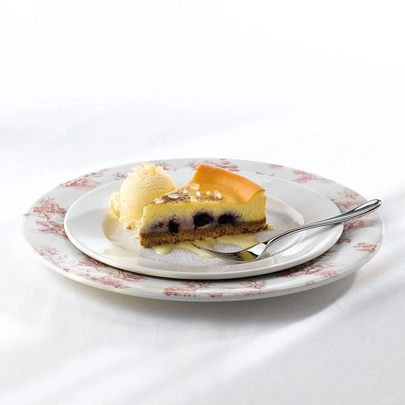 Piatto dessert churchill profile bianco Churchill Porcellana  in Linee