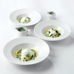 Piatto dessert churchill profile bianco Churchill Porcellana  in Linee