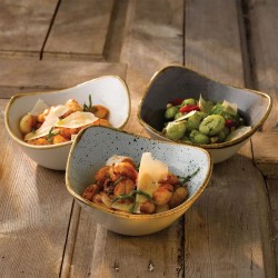 Bowl triangolare churchill stonecast peppercorn grey Churchill Porcellana  in Linee