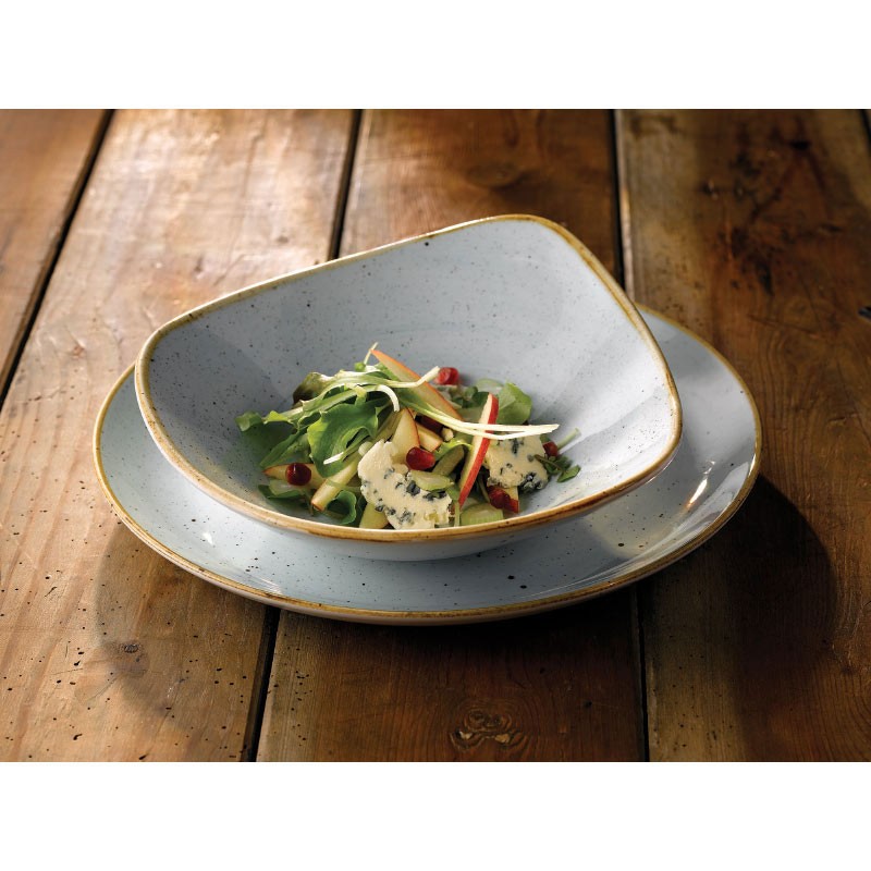 Bowl triangolare churchill stonecast barley white Churchill Porcellana  in Linee