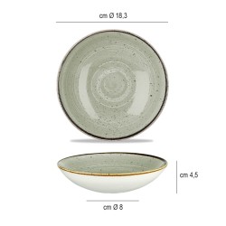 Churchill stonecast peppercorn grey coppetta tonda Churchill Porcellana  in Linee