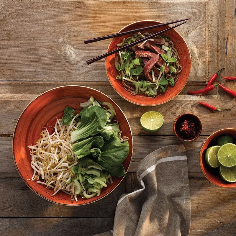 Churchill stonecast spiced orange coppetta tonda Churchill Porcellana  in Linee