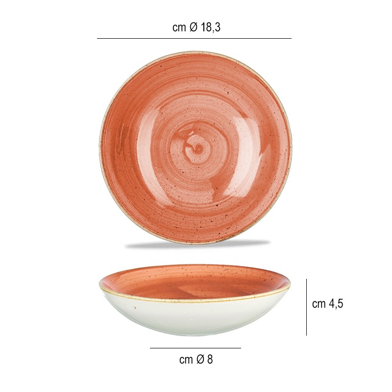 Churchill stonecast spiced orange coppetta tonda Churchill Porcellana  in Linee