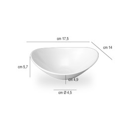 Coppetta ovale fonda orbit Churchill Porcellana  in Porcellane