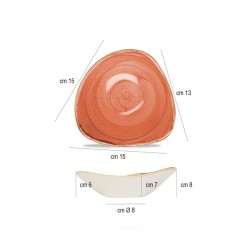 Churchill stonecast spiced orange ciotola triangolare Churchill Porcellana  in Linee