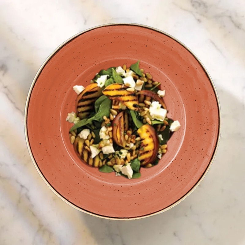 Churchill pasta bowl stonecast spiced orange Churchill Porcellana  in Linee