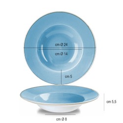 Churchill pasta bowl stonecast cornflower blue Churchill Porcellana  in Linee