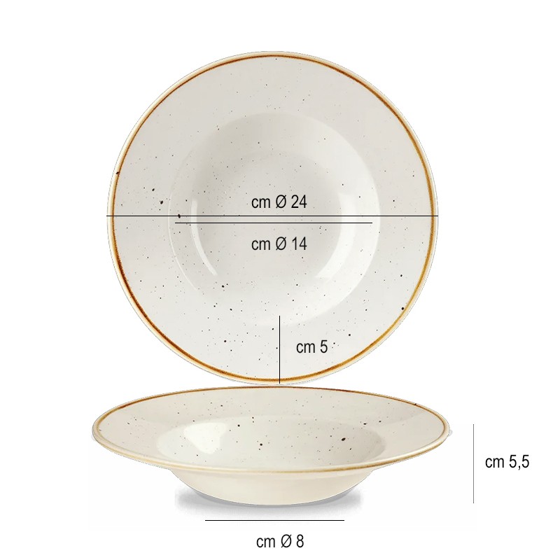 Churchill pasta bowl stonecast barley white Churchill Porcellana  in Linee