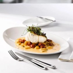 Piatto ovale inclinato churchill profile Churchill Porcellana  in Linee