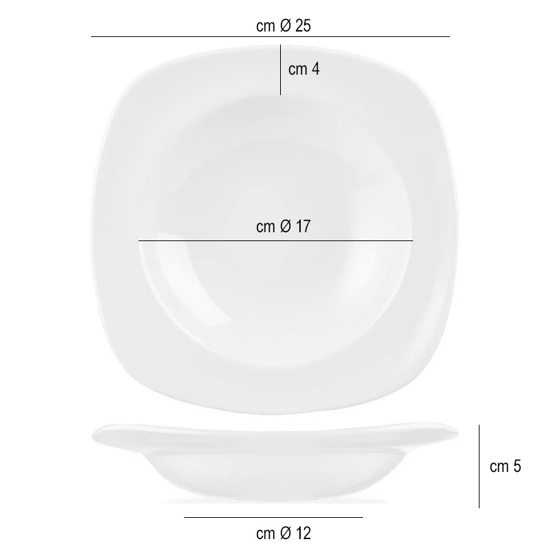 Churchill piatto fondo x squared Churchill Porcellana  in Linee