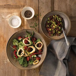 Piatto fondo churchill stonecast peppercorn grey Churchill Porcellana  in Linee