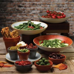 Piatto fondo churchill stonecast peppercorn grey Churchill Porcellana  in Linee