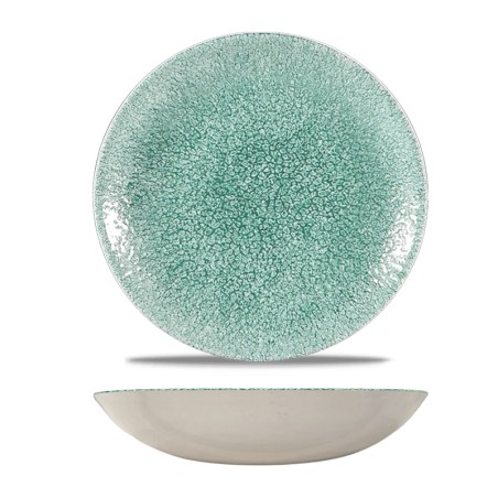Piatto fondo churchill studio prints raku jade green | Rausa srl