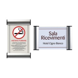 Porta targhetta a scatto in formato A6 | Rausa Srl