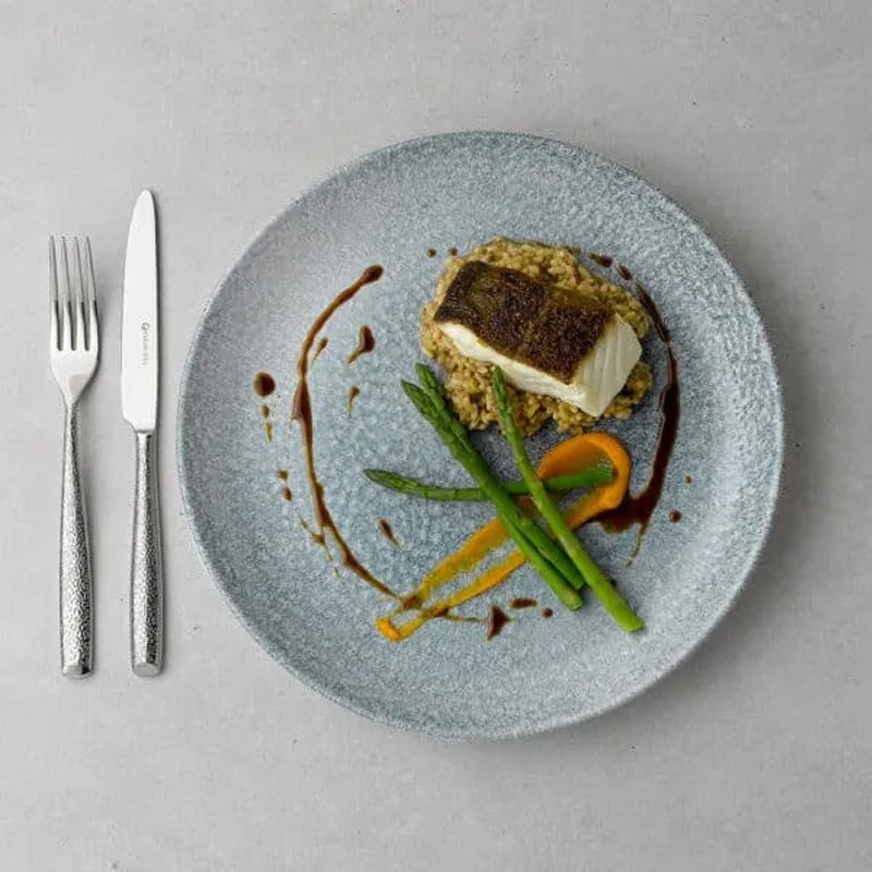 Piatto fondo churchill studio prints raku jade green Churchill Porcellana  in Linee