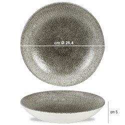 Churchill studio prints raku quartz black Churchill Porcellana  in Linee